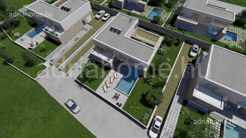 Rogoznica - Luxus családi házak medencével és nagy kerttel építés alatt