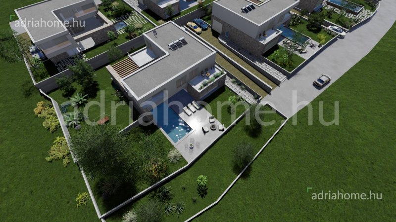 Rogoznica - Luxus családi házak medencével és nagy kerttel építés alatt